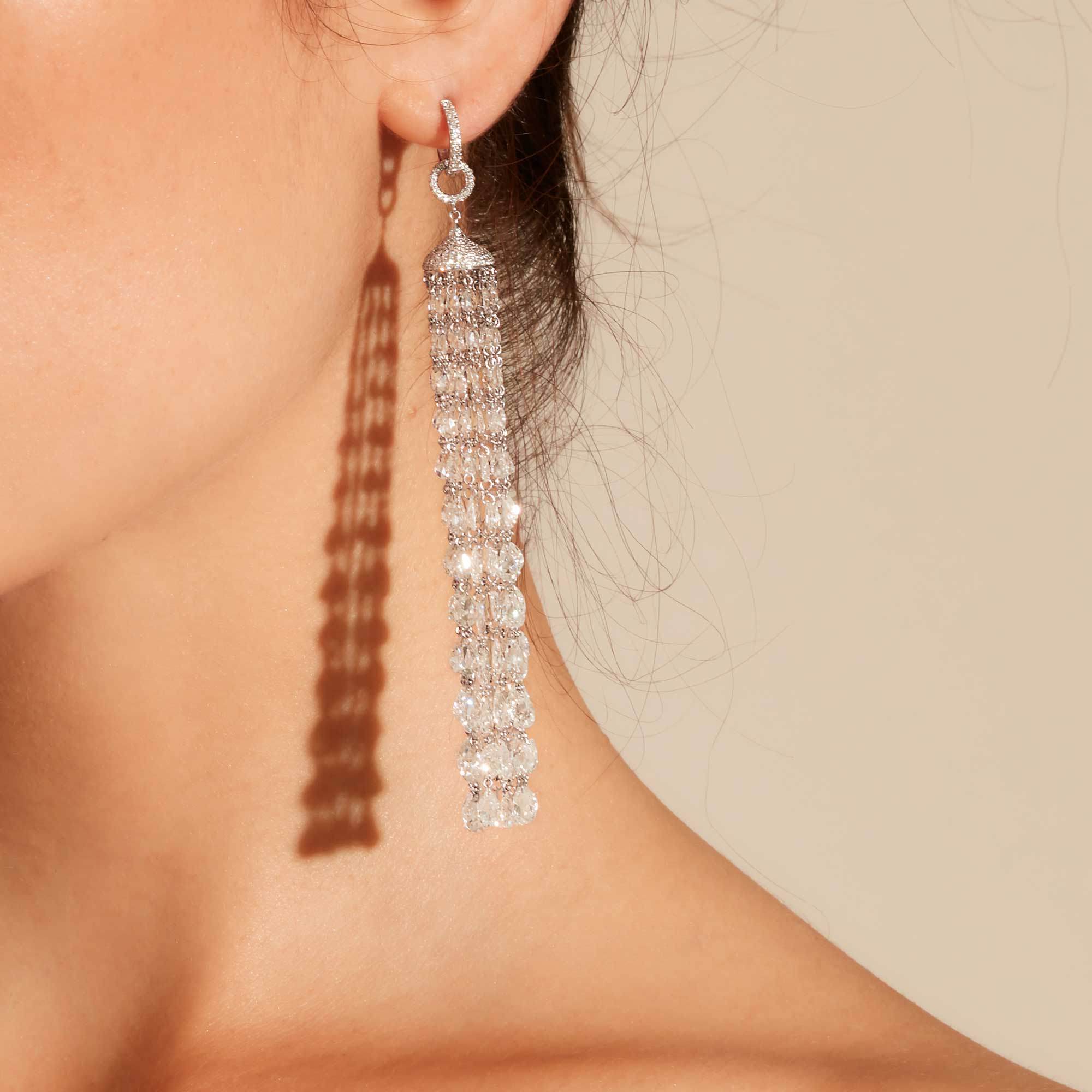 Image of Diamond Tassel Earrings